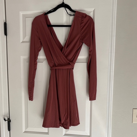 Forever 21 Dresses & Skirts - Forever 21 Long Sleeve Wrap Dress in Deep Red